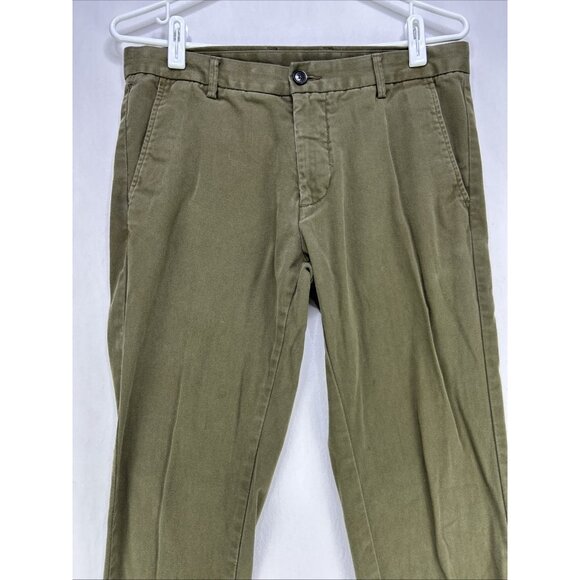 Arrow Pants Men’s Size 32 Low Rise Slim Fit Straight Leg Bronson Fit Army Green - Picture 2 of 14